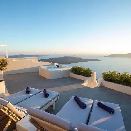 Vila Sunset View Santorini With Outdoor Jacuzzi *